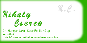 mihaly cserep business card