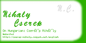 mihaly cserep business card